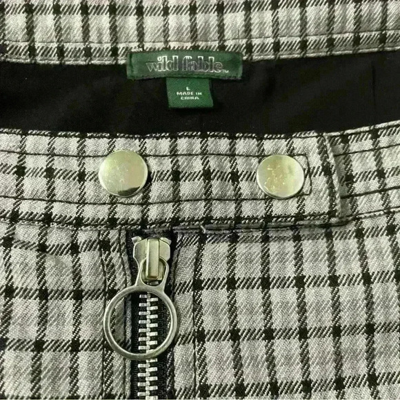 Wild Fable Purple/ Black Plaid Mini Skirt L - Picture 3 of 3